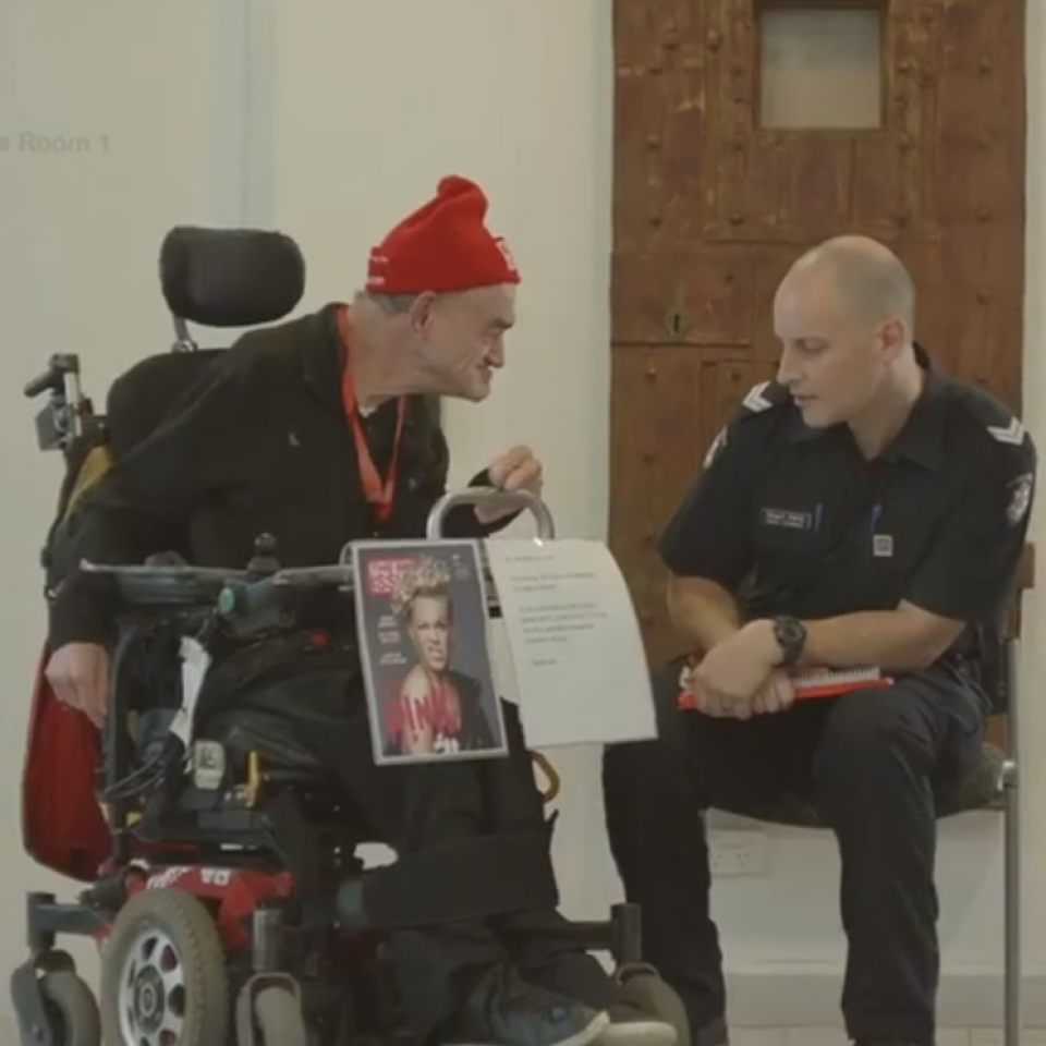 John with a vicPol officer
