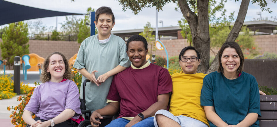 A group of disabled people