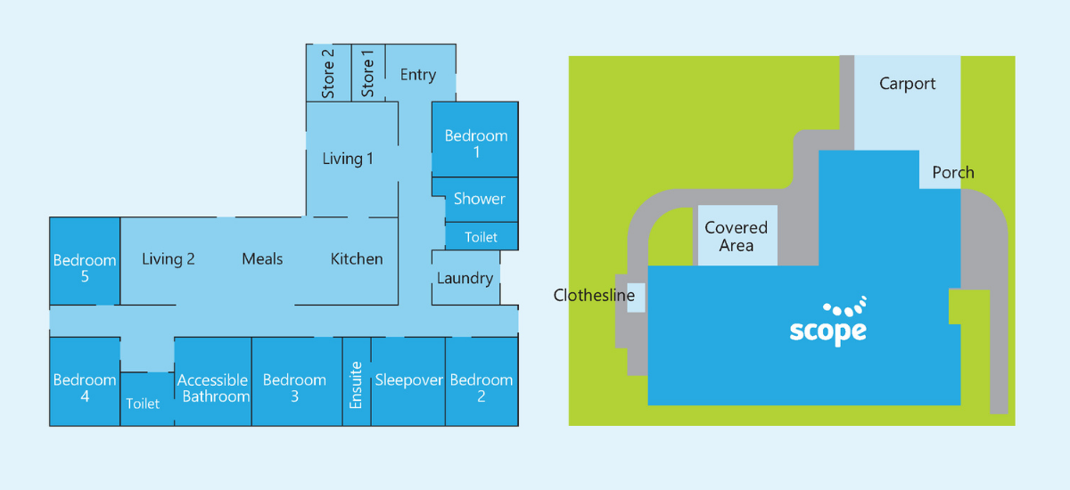 Supported Independent Living floorplan in Newcomb